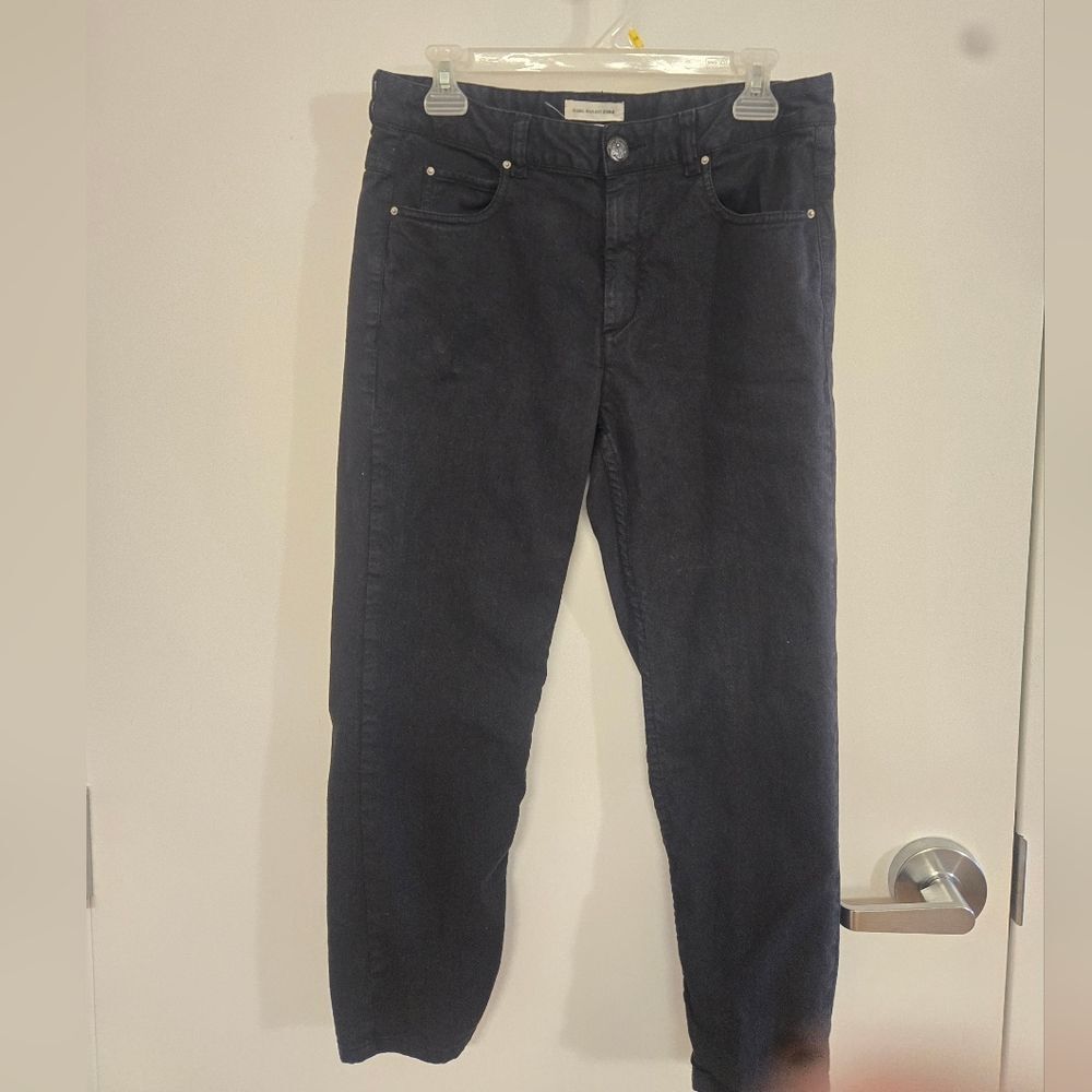 Isabel Marant Etoile Cropped Black Jeans Sz 42